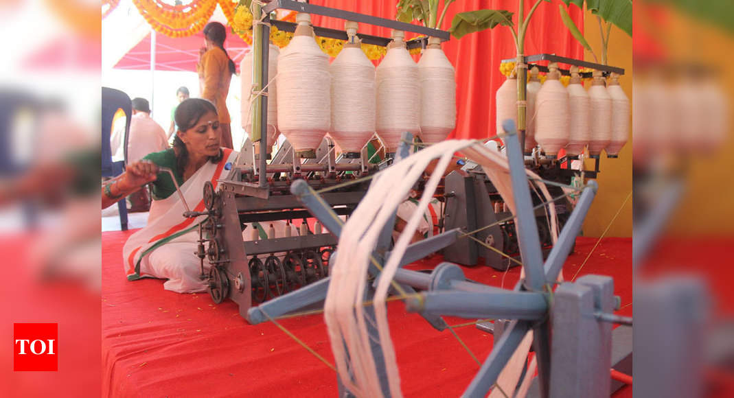 khadi: Khadi artisans' wages up 150% in 9 yrs, sales up record 332%: Govt -  The Economic Times