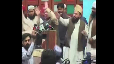 Shoe hurled at former Pak PM Nawaz Sharif