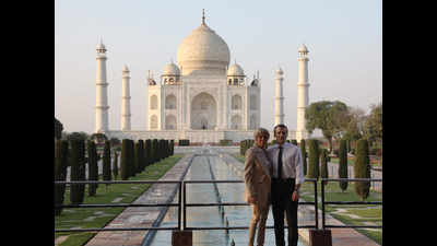 French President, wife among leaders flocking to Taj Mahal