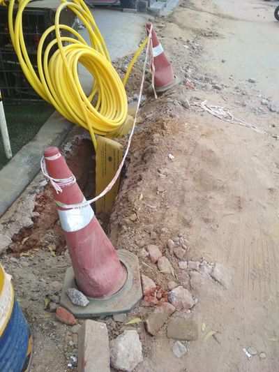 Gas Pipeline Work Poses Safety Hazard Times Of India   63309009 