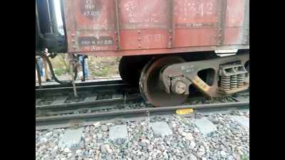 Goods train wagon derailed after hitting stray cattle in Patiala
