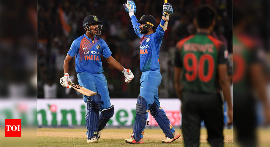 Nidahas Trophy final Dinesh Karthik’s epic and other lastball