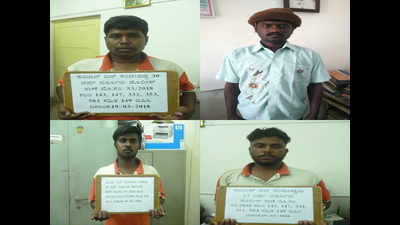 Four youths arrested for assaulting a policeman on Ugadi