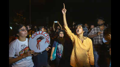 Demanding professor’s arrest, JNU students clash with police