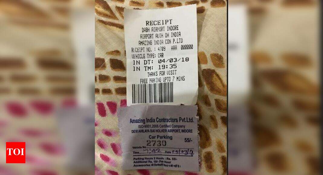 Parking Charges Rs one lakh fine on airport parking agency in Indore