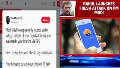 Rahul Gandhi rakes up snooping charge against PM Modi's app