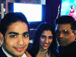 Karan Johar with Akash and Shloka