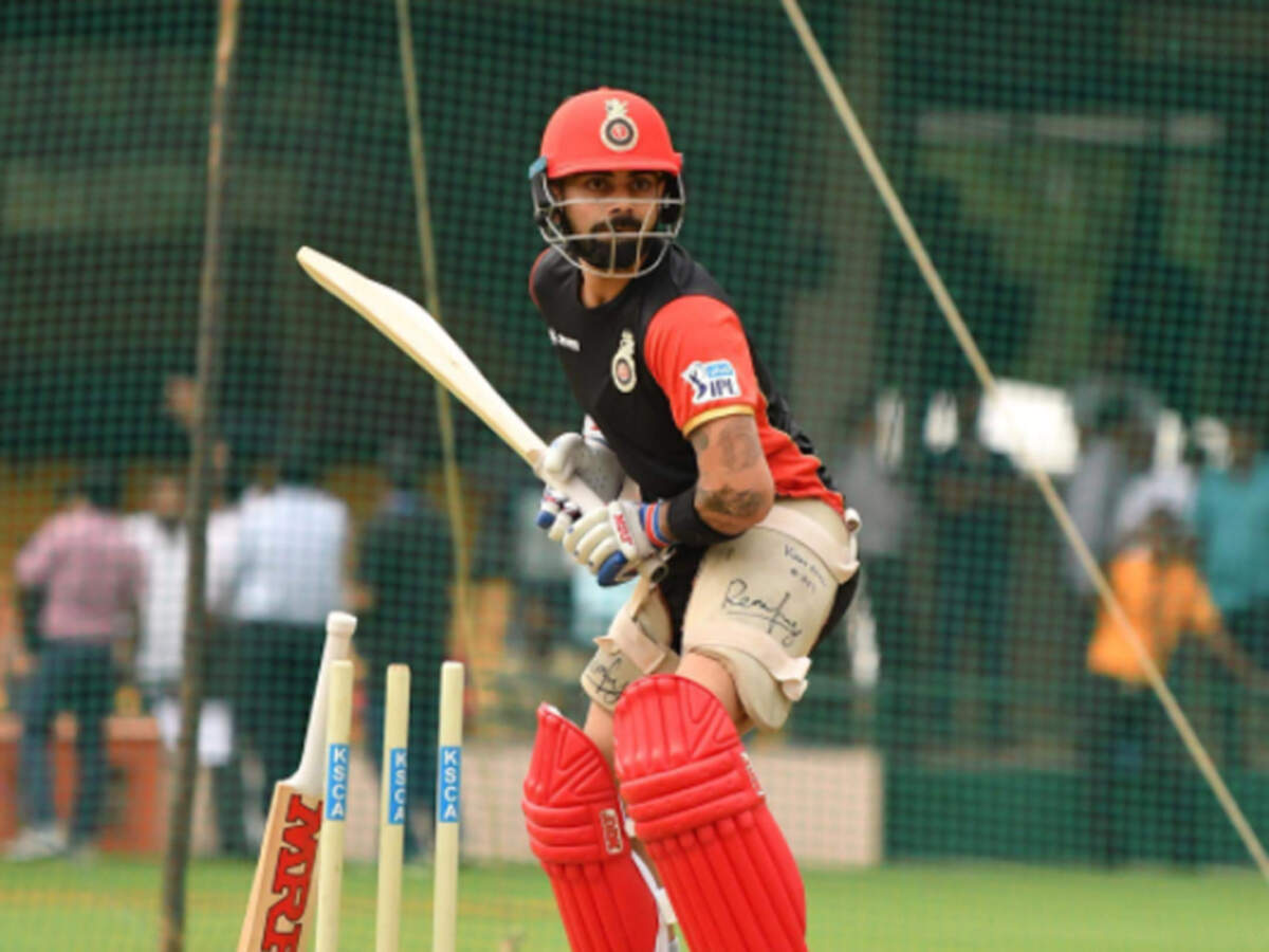 virat kohli: IPL 2018: Virat Kohli hits the nets at RCB training session | Cricket News - Times of India