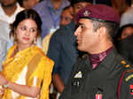 M.S. Dhoni with wife Sakshi