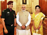 Padma Bhushan awardee MS Dhoni meets PM Modi