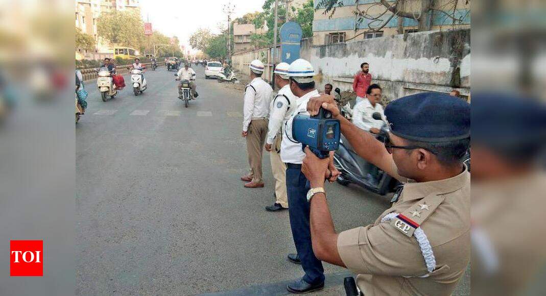 Traffic police armed with speed gun Rajkot News Times of