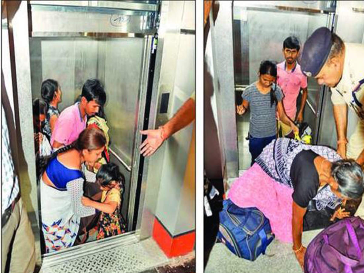 Lift Stopped Eight Trapped Inside Lift At Island Platform For An Hour Indore News Times Of India