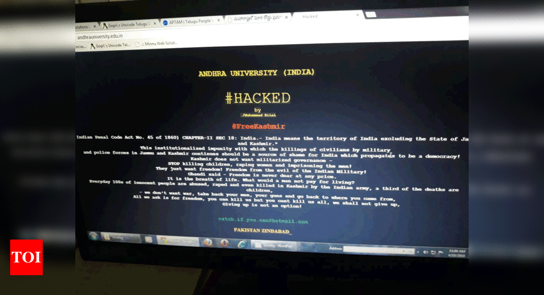 Andhra University Website Andhra University Website Hacked