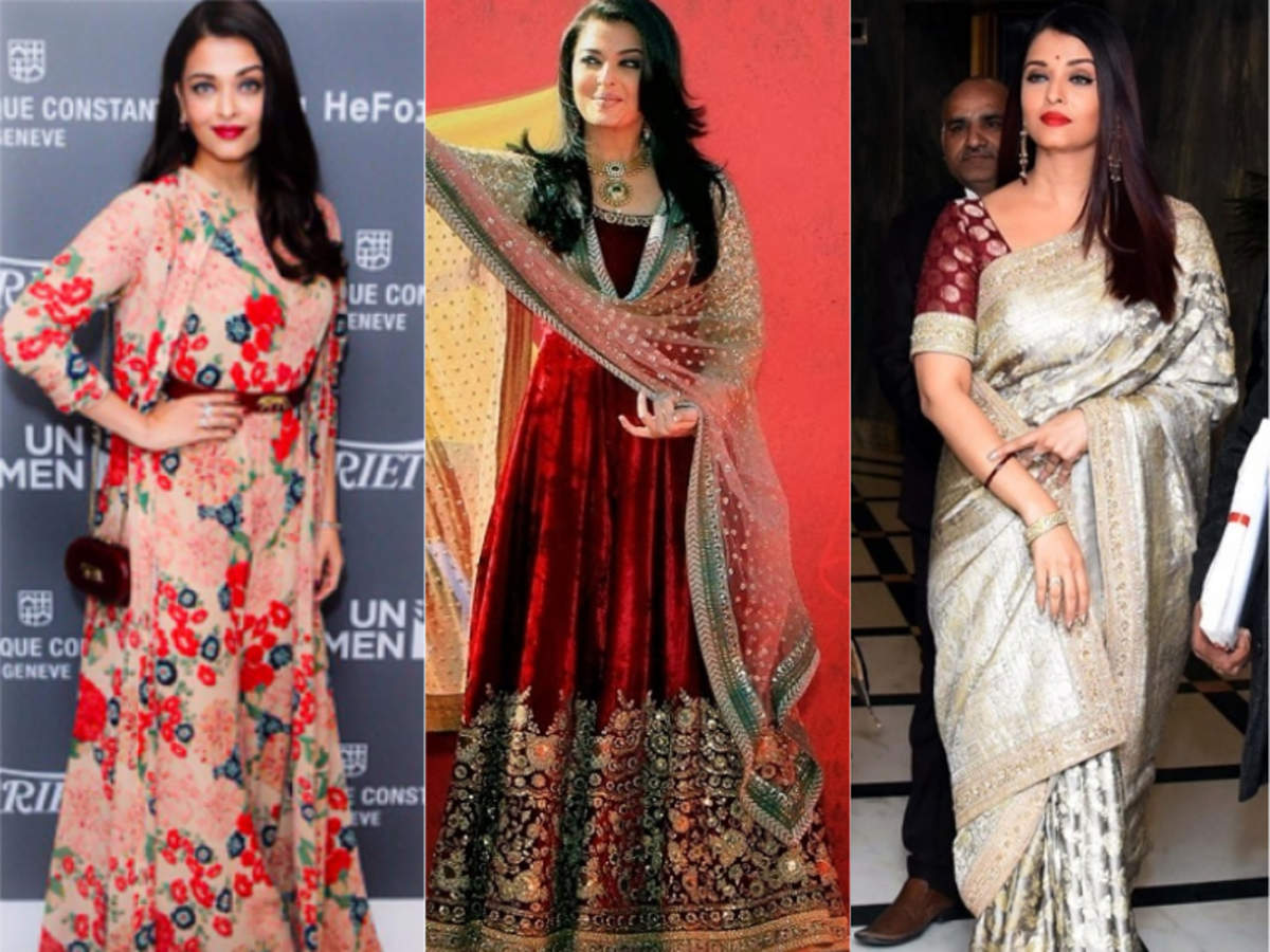 Aishwarya Rai Bachchan styled her black Sabyasachi gown with a belt