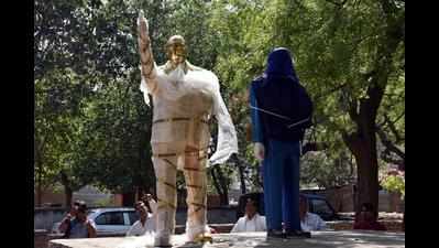 Statue defaced before Ambedkar Jayanti