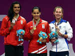 Saina Nehwal, Pusarla Venkata Sindhu and Kirsty Gilmur