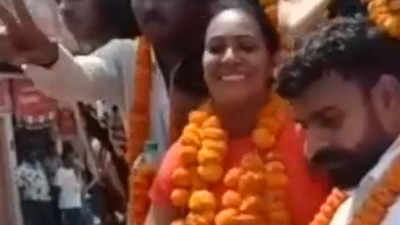 A hero’s welcome for Punam Yadav at her village near Varanasi