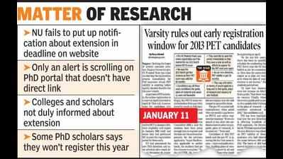 Nagpur: PhD registration date extended, albeit late