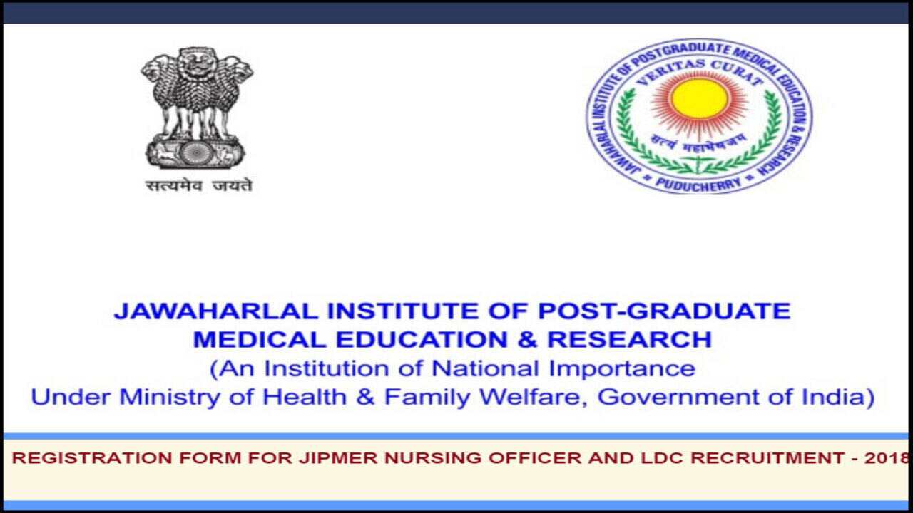 JIPMER recruitment 2018: Apply Online for 115 Nursing Officer 