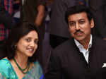 Rajyavardhan Singh Rathore with wife Gayatri