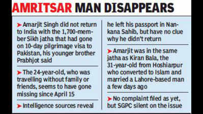 Sikh jatha returns, 24-yr-old missing