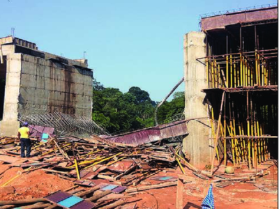 Under-construction bridge collapses; 6 workers hurt | Bengaluru News ...