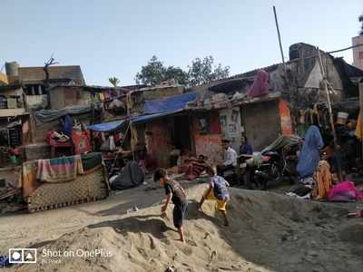Space eaten up by Slums , multiplying continuously