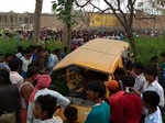 Photos: 13 children killed as train hits school van in UP's Kushinagar