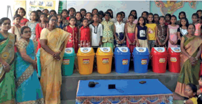 Waste management session held at Aurangabad school on Ambedkar Jayanti