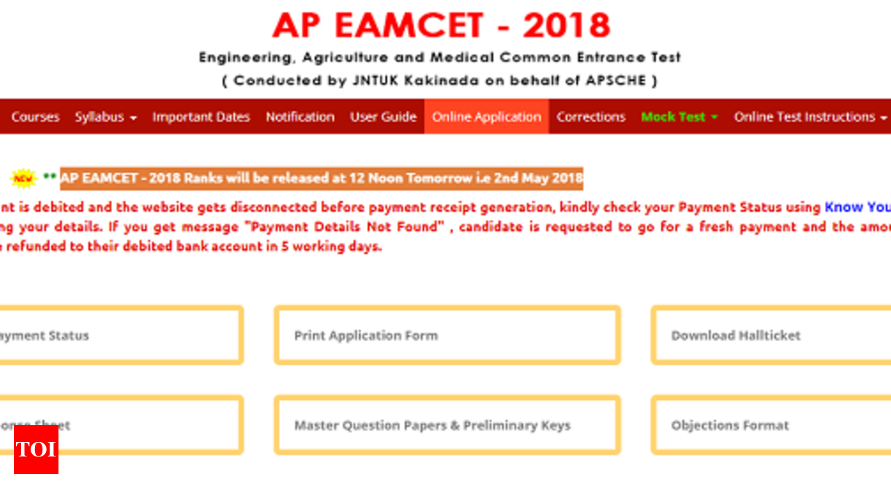 AP EAMCET results 2018 declared Suraj Krishna tops EAMCET