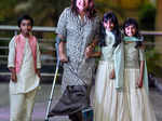 Farah Khan with Czar Kunder, Diva Kunder, Anya Kunder