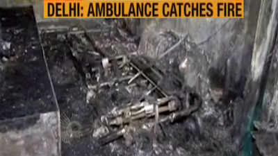 Two charred to death after ambulance catches fire in Delhi’s Sheikh Sarai