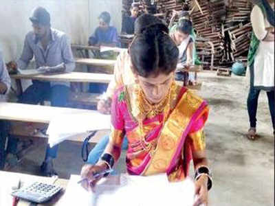 sslc result: Mandya girl writes BCom exam before wedding, hailed for