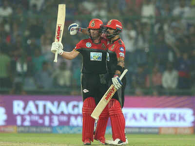 DD vs RCB: Virat Kohli, AB de Villiers keep Royal Challengers Bangalore alive | Cricket News - Times of India DD vs RCB: Virat Kohli, AB de Villiers keep Royal Challengers Bangalore alive | Cricket News - Times of India