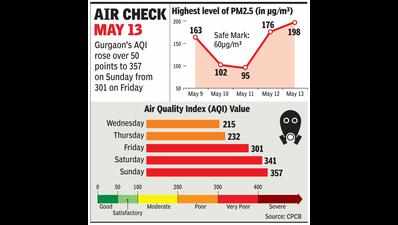 Dust storm pushes up pollution level in Gurugram