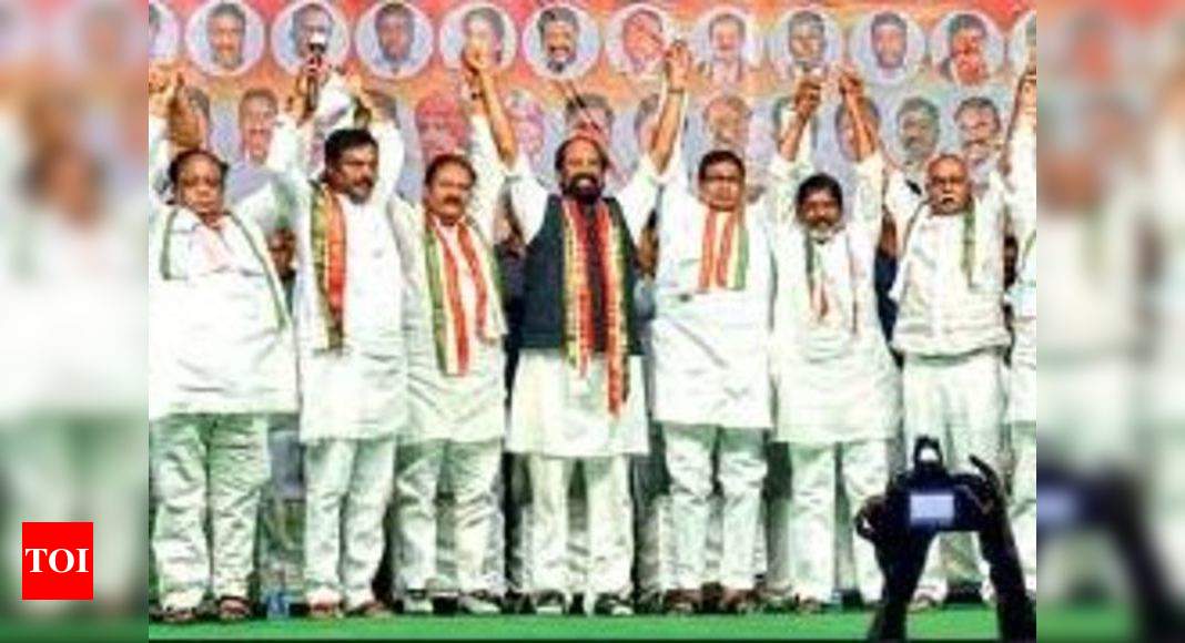 Congress takes on govt at massive Mancherial rally | Hyderabad News ...