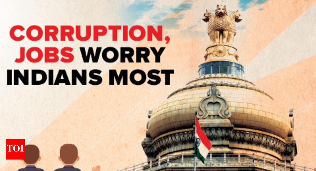 Corruption, jobs worry Indians most - Times of India