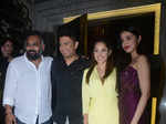 Nushrat Bharucha poses for the lensman with Luv Ranjan, Bhushan Kumar and Divya Khosla Kumar