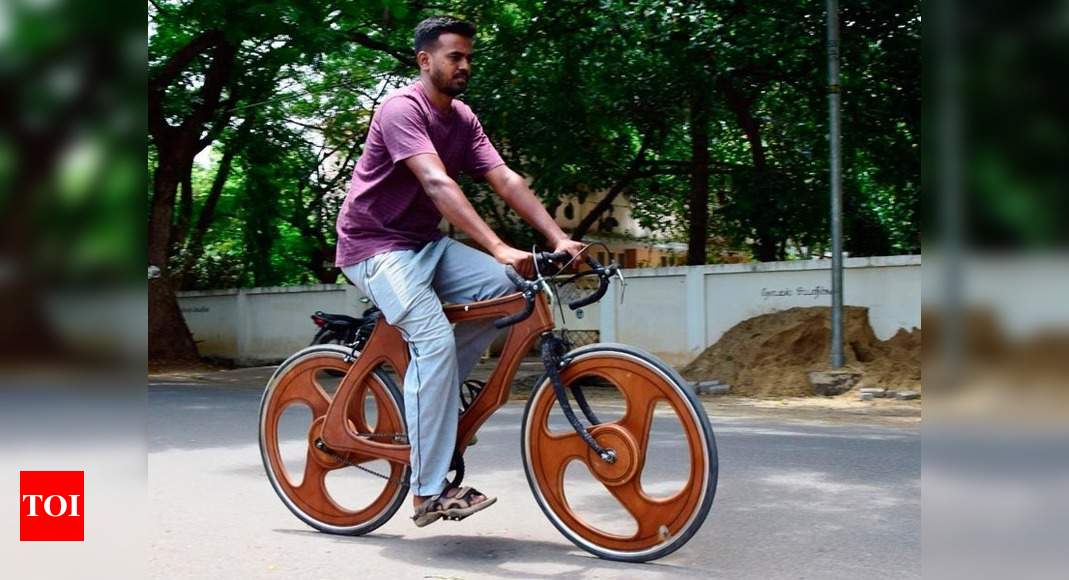 wooden bicycle