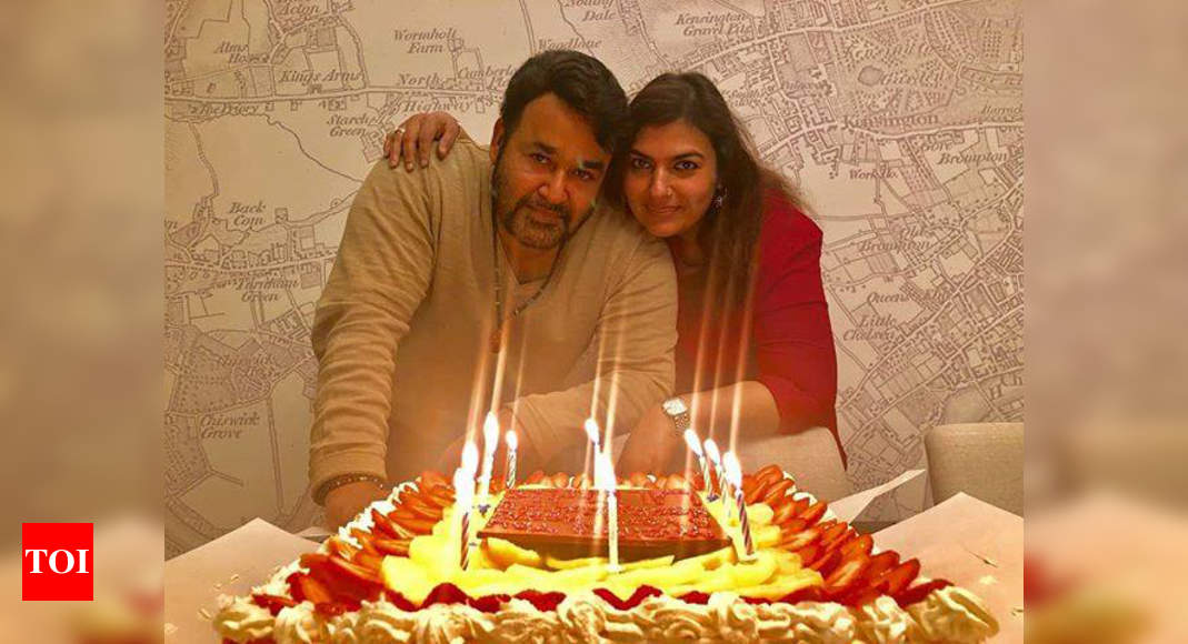 Mohanlal Mohanlal Celebrates His Birthday With His Wife And Thanks