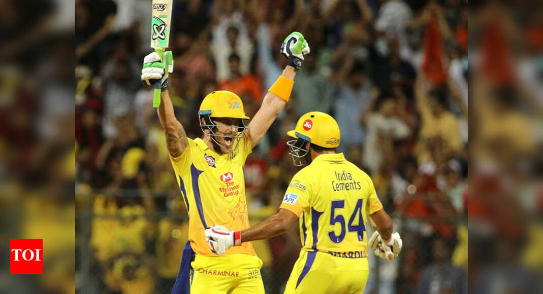 Srh Vs Csk Chennai Super Kings Beat Sunrisers Hyderabad To Enter Ipl Final Cricket News Times Of India