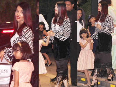 Aishwarya Rai Bachchan stuns on dinner date with daughter Aaradhya
