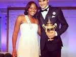 Taylor Townsend and Roger Federer