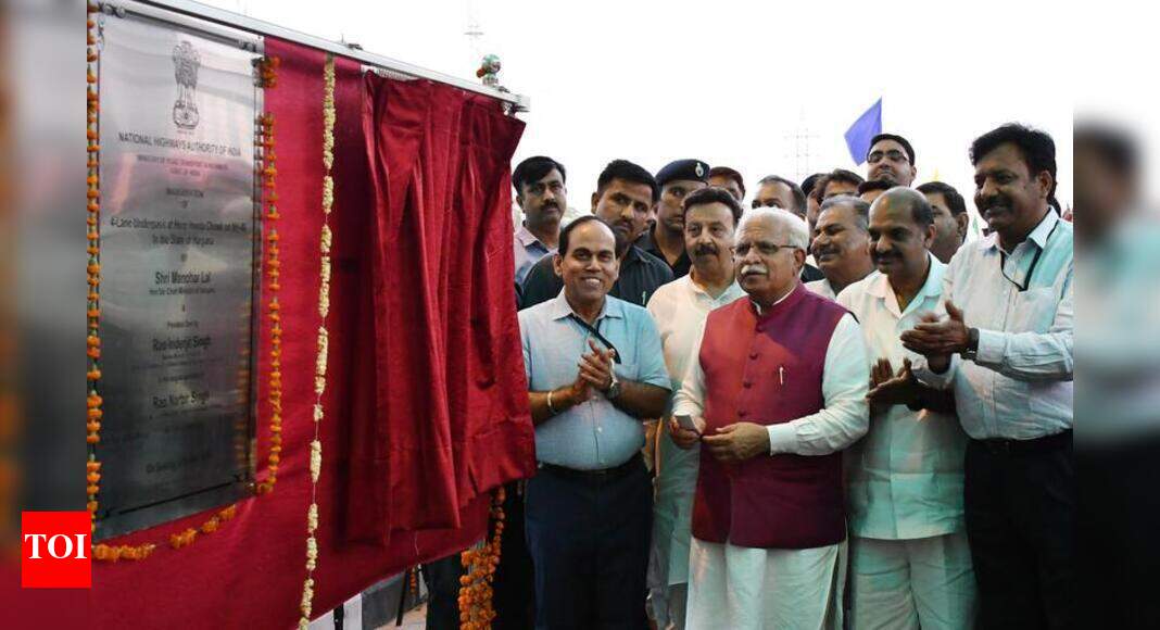 CM opens Hero Honda Chowk underpass, IMT flyover Gurgaon News Times