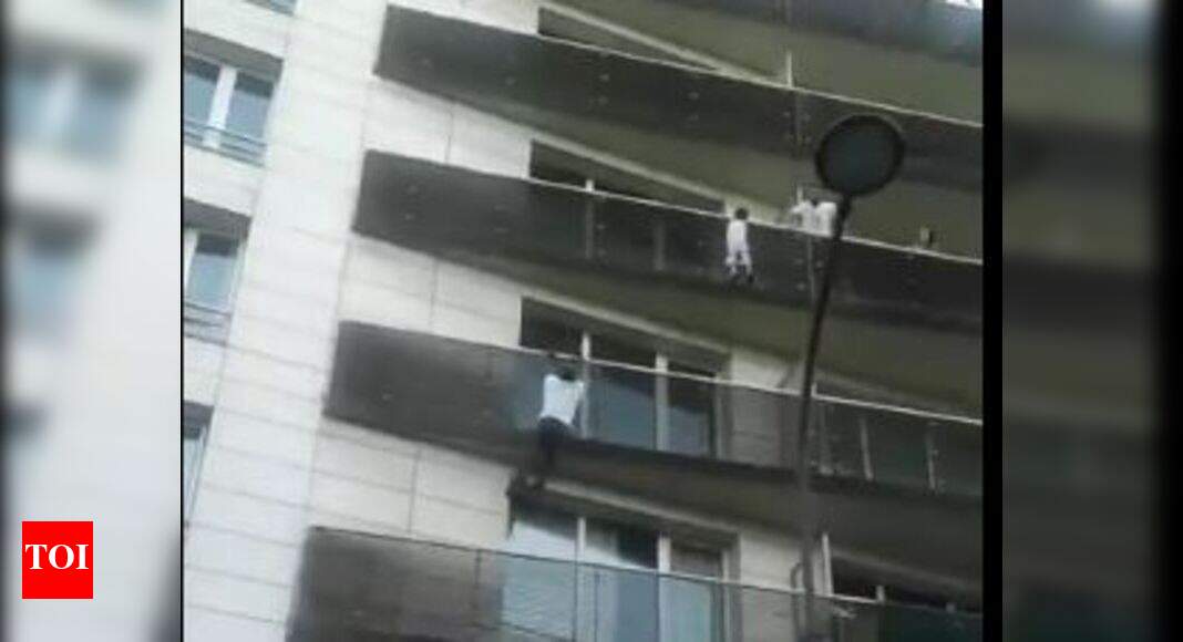 Paris: 'Spider-Man' saves child in spectacular Paris rescue - Times of ...