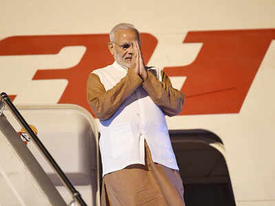 PM Narendra Modi arrives in Indonesia on first leg of his three-nation tour
