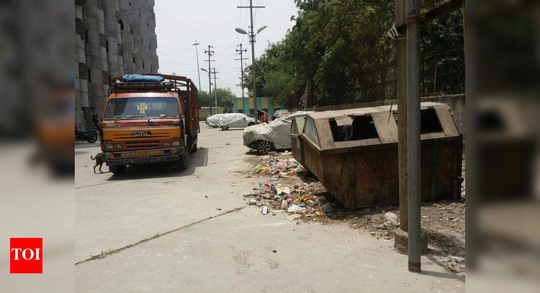 Garbage in apartment complex Times of India