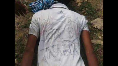 BJP worker found dead, chilling note on T-shirt