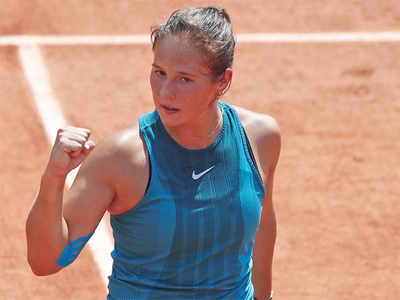 Kasatkina stuns Wozniacki to reach first Slam quarter-final