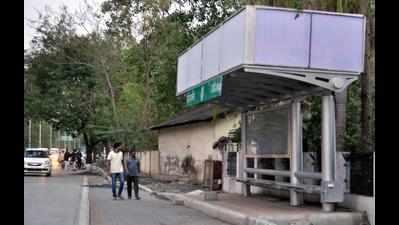 A bus shelter where passengers could be stranded forever